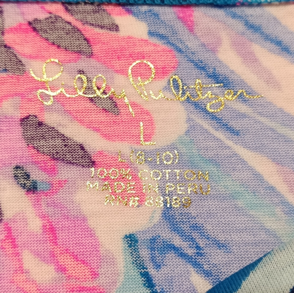 Lilly Pulitzer Girls Lula Knit Dress Size Large 8/10 Pink Blue - Picture 7 of 11